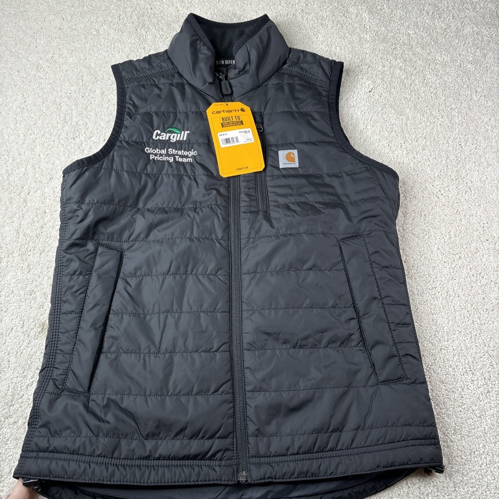 Carhartt Rain Defender® Mock-Neck Vest Women's XS Black‎ LOGO Insulated 104315